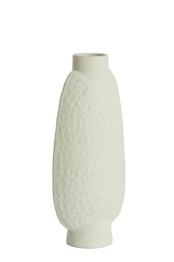 Light en Living Vaas deco 18x12x41 cm NAMTU keramiek mat crème Hot