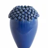 Light en Living Vaas deco Ø32x43,5 cm LOVRO keramiek donkerblauw