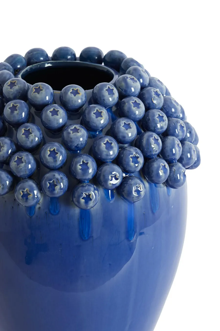 Light en Living Vaas deco Ø32x43,5 cm LOVRO keramiek donkerblauw