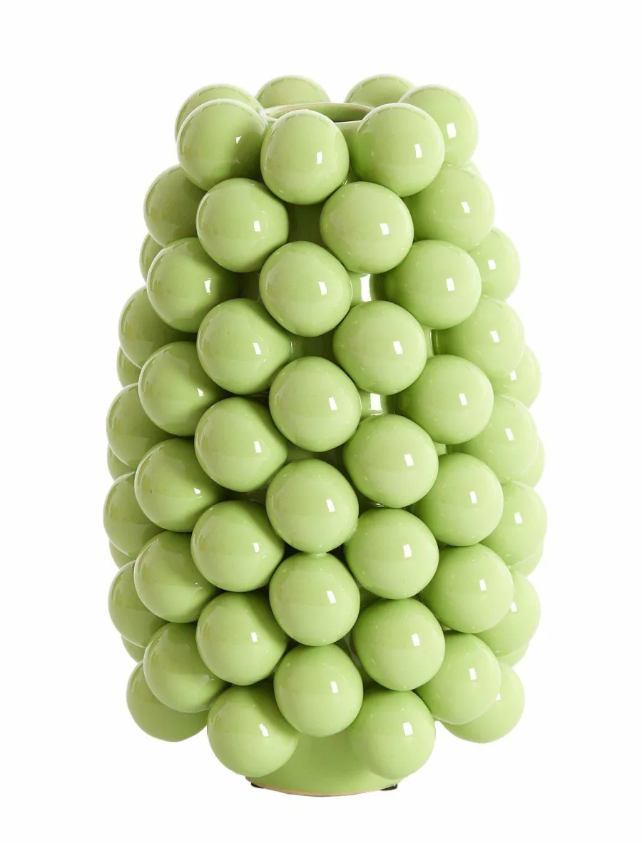 Light en Living Vaas deco Ø18X28 cm BOYANG keramiek shiny groen Online