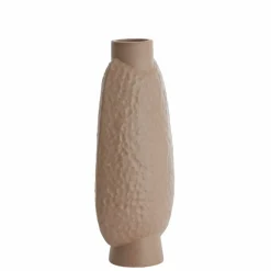 Light en Living Vaas deco 18x12x41 cm NAMTU keramiek mat bruin Discount