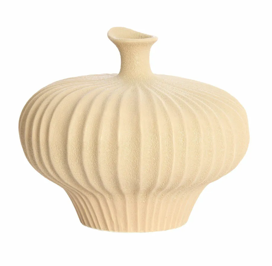 Light en Living Vaas deco 23x22,5x18 cm NEVANO mat perzik Outlet
