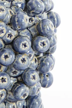 Light en Living Vaas deco Ø20X22,5 cm BERRIES keramiek donkerblauw New