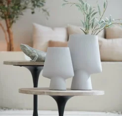 Light en Living Vaas deco CIARA keramiek grijs - 2 maten