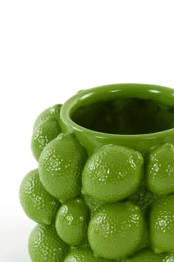 Light en Living Vaas deco LEMON groen - 14 cm hoog Discount