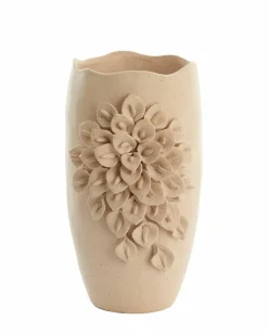 Light en Living Vaas deco 23X19X35 cm AMIATA keramiek mat crème New