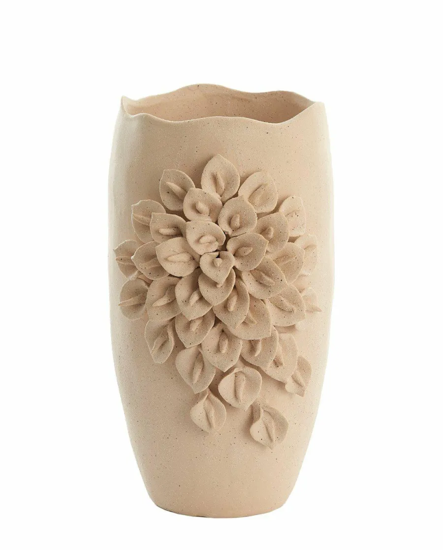 Light en Living Vaas deco 23X19X35 cm AMIATA keramiek mat crème New