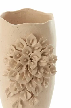 Light en Living Vaas deco 23X19X35 cm AMIATA keramiek mat crème New