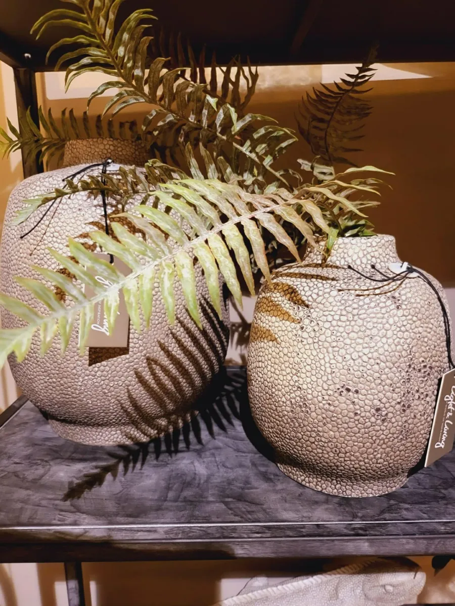 Light en Living Vaas deco RAYSKIN lichtgrijs - Ø23x28 cm Hot
