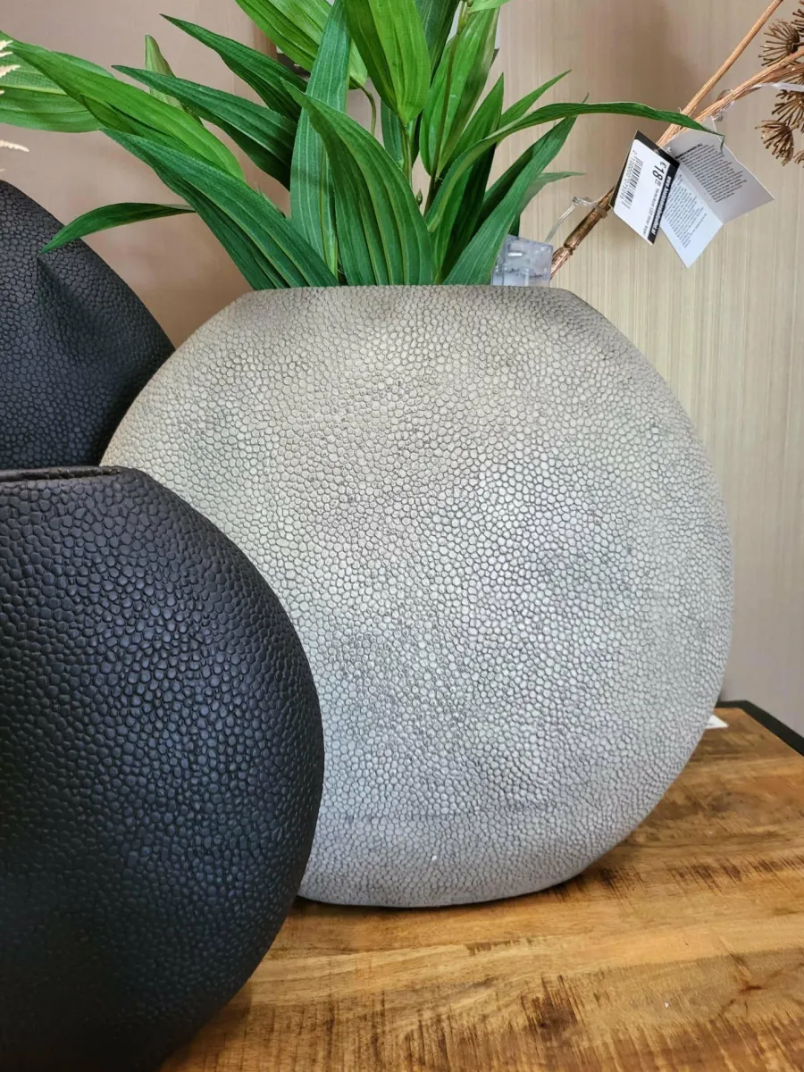 Light en Living Vaas deco RAYSKIN grijs - 40x14x36 cm New