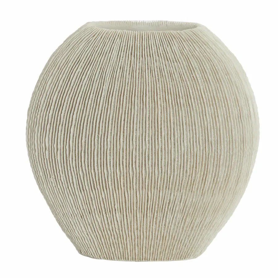 Light en Living Vaas deco 41x13x39,5 cm BUBIO crème Clearance