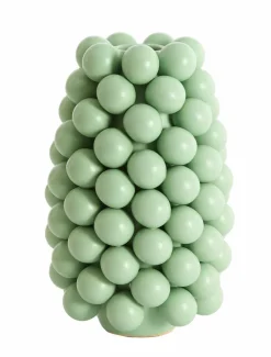 Light en Living Vaas deco Ø18X28 cm BOYANG keramiek mat mintgroen Clearance