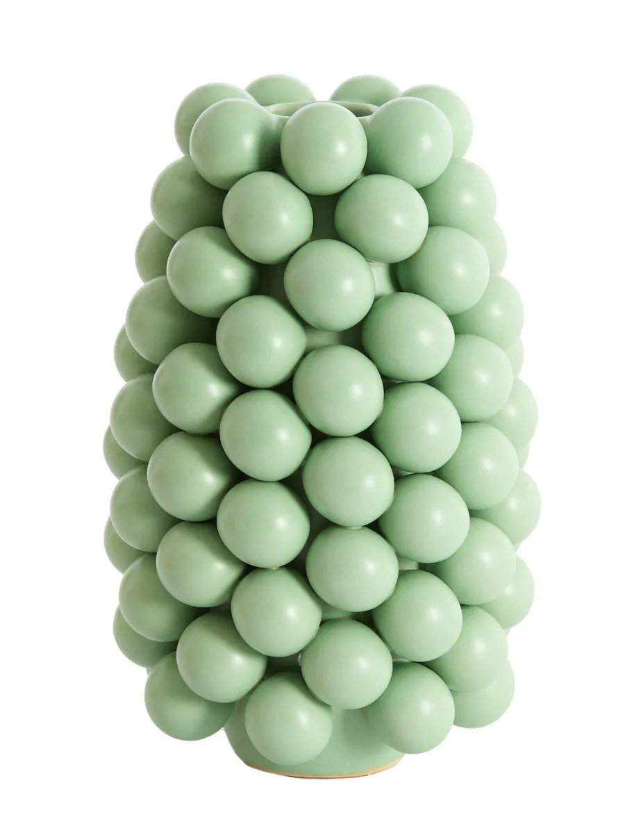 Light en Living Vaas deco Ø18X28 cm BOYANG keramiek mat mintgroen Clearance
