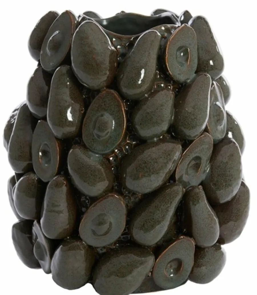 Light en Living Vaas deco Ø33x37,5 cm AVOCADO keramiek bruin+groen Outlet