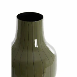 Light en Living Vaas deco Ø27x49 cm SINDO glanzend donker olijf groen+zwart Hot