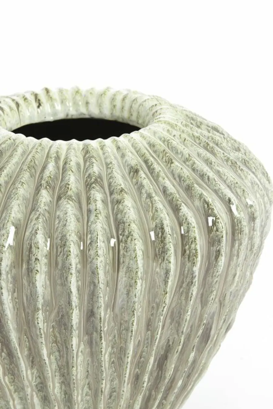 Light en Living Vaas deco Ø32x28 cm CACTI shiny mint groen