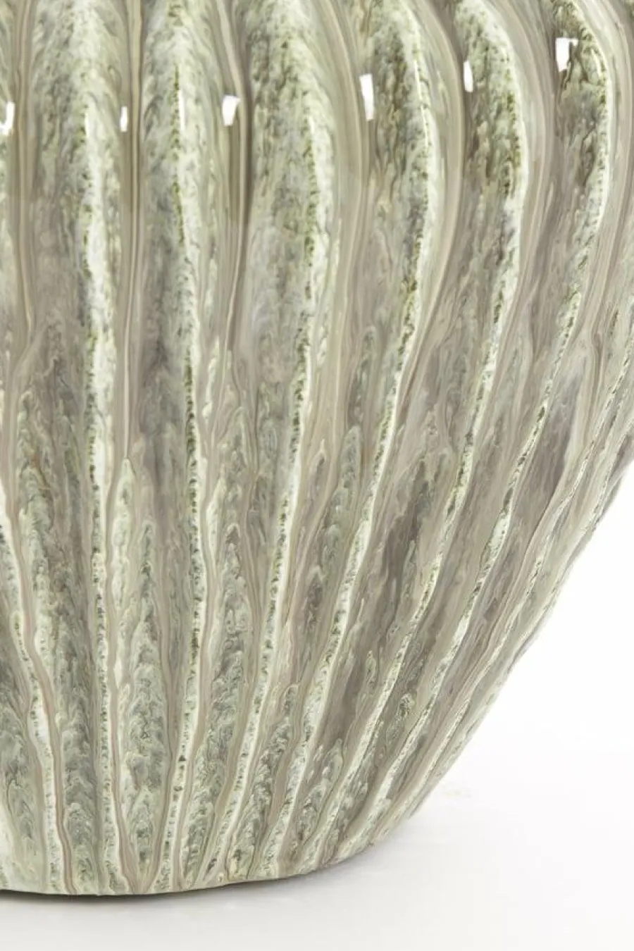 Light en Living Vaas deco Ø32x28 cm CACTI shiny mint groen