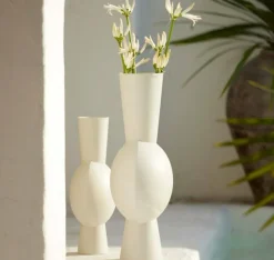 Light en Living Vaas deco 31x20x60 cm KAVANDU licht crème Hot