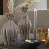 Light en Living Vaas deco Ø17,5x47,5 cm SILVIO keramiek mat bruin Outlet