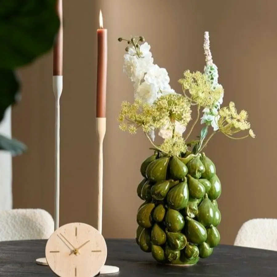 Light en Living Vaas deco 23,5x23x32,5 cm NATALIA keramiek donker groen Sale