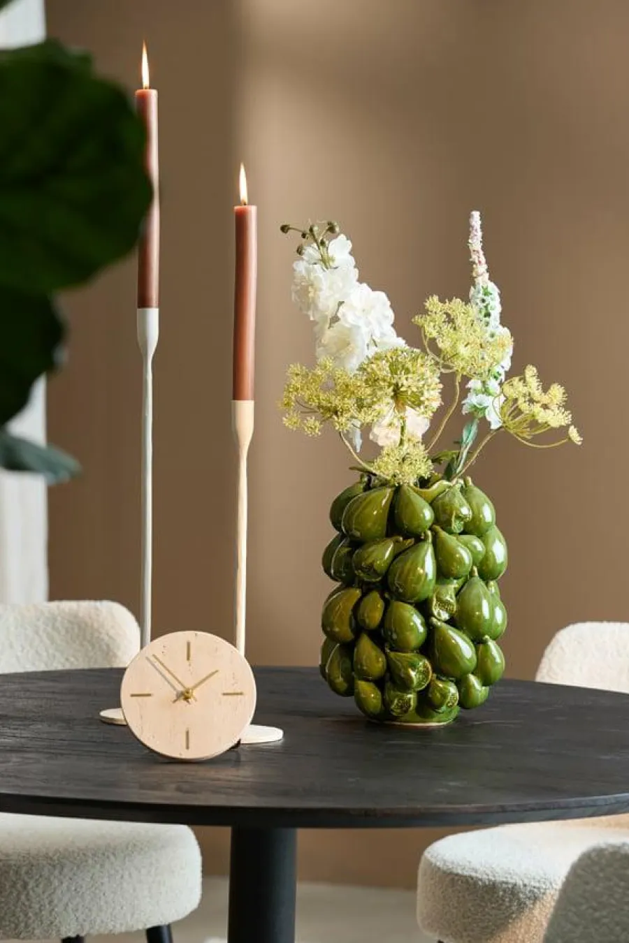 Light en Living Vaas deco 23,5x23x32,5 cm NATALIA keramiek donker groen Sale