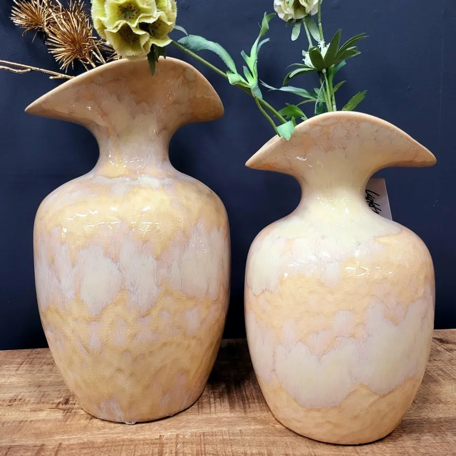 Light en Living Vaas deco Ø19,5x33 cm MARILLO keramiek light peach