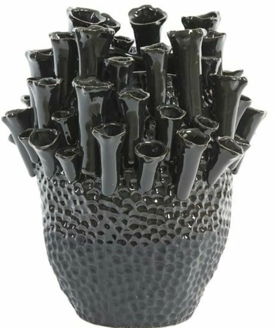 Light en Living Vaas deco Ø29x33 cm KYRAL keramiek mat zwart-glans zwart Sale