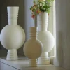 Light en Living Vaas deco Ø21X60 cm KAVANSI mat creme Clearance