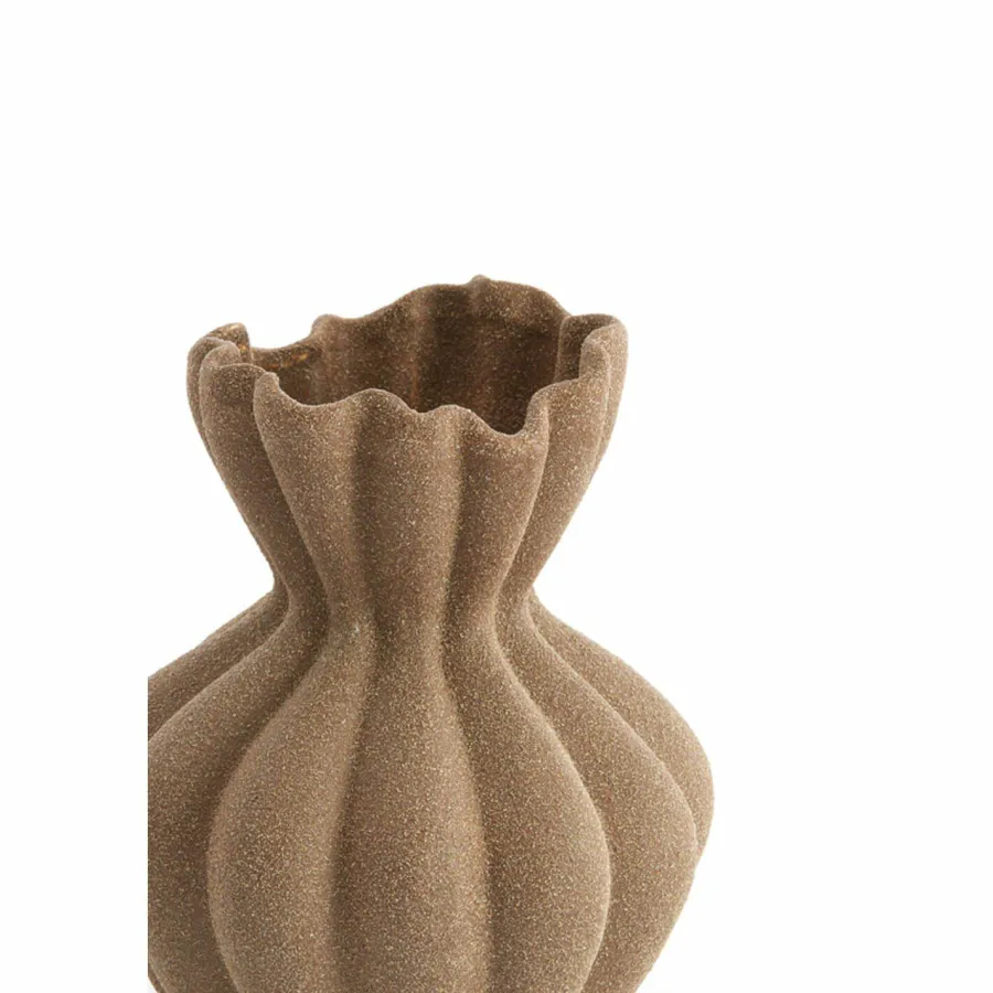 Light en Living Vaas deco Ø20,5x24,5 cm SILLIAN keramiek mat bruin Outlet