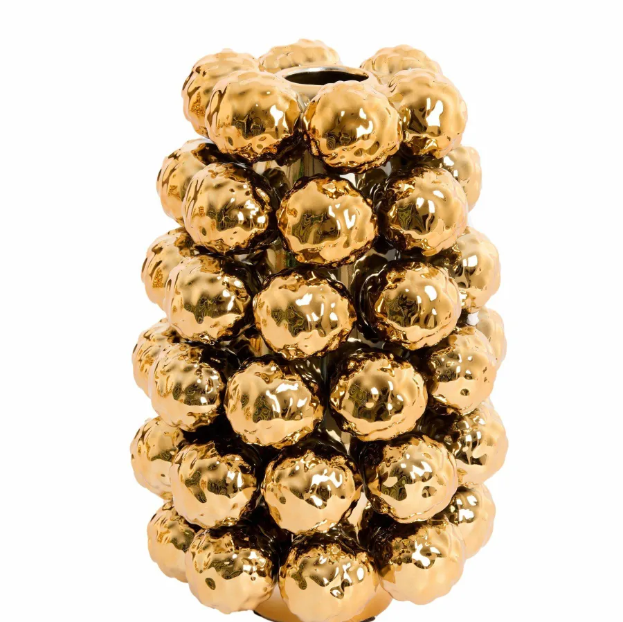 Light en Living Vaas deco Ø16x24,5 cm BUTANG keramiek metallic goud Online