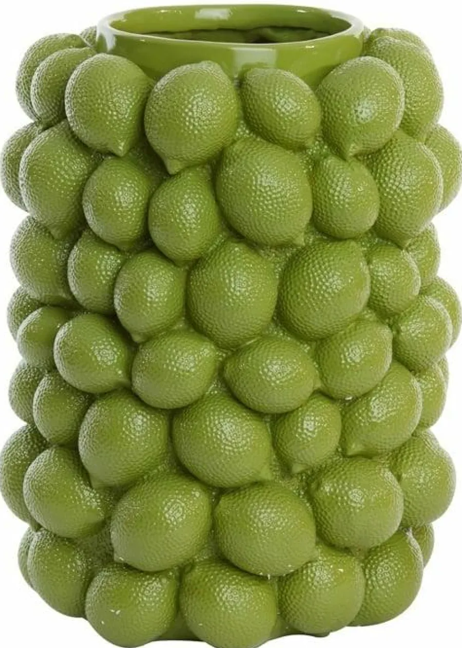 Light en Living Vaas deco LEMON groen - 41 cm hoog New