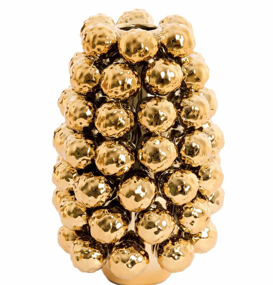 Light en Living Vaas deco Ø18,5x28 cm BUTANG keramiek metallic goud Online