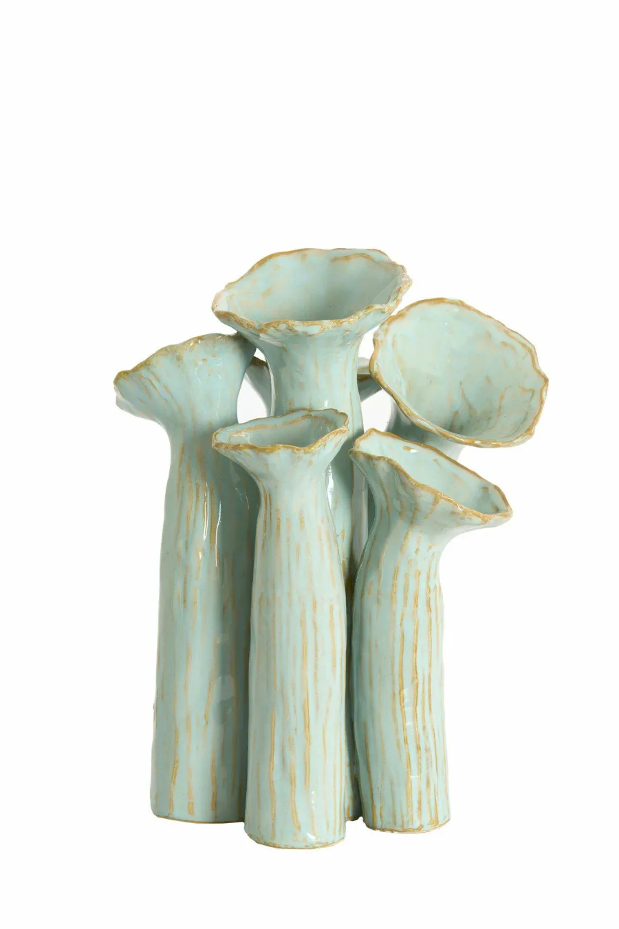 Light en Living Vaas deco 24x21x31 cm MISURINA paars-lichtblauw Clearance