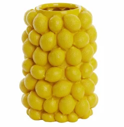 Light en Living Vaas deco LEMON geel - 33 cm hoog Best