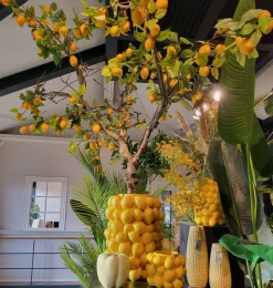 Light en Living Vaas deco LEMON geel - 33 cm hoog Best