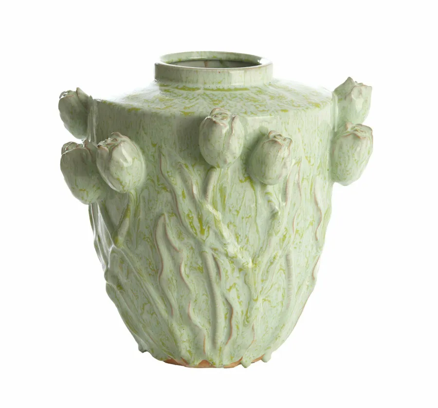 Light en Living Vaas deco Ø32x32 cm JUANA keramiek mint groen