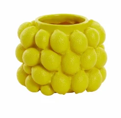 Light en Living Vaas deco Ø24,5x18 cm LEMON geel Discount