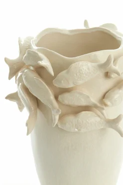 Light en Living Vaas deco 29X28,5X27 cm FISH keramiek creme Online