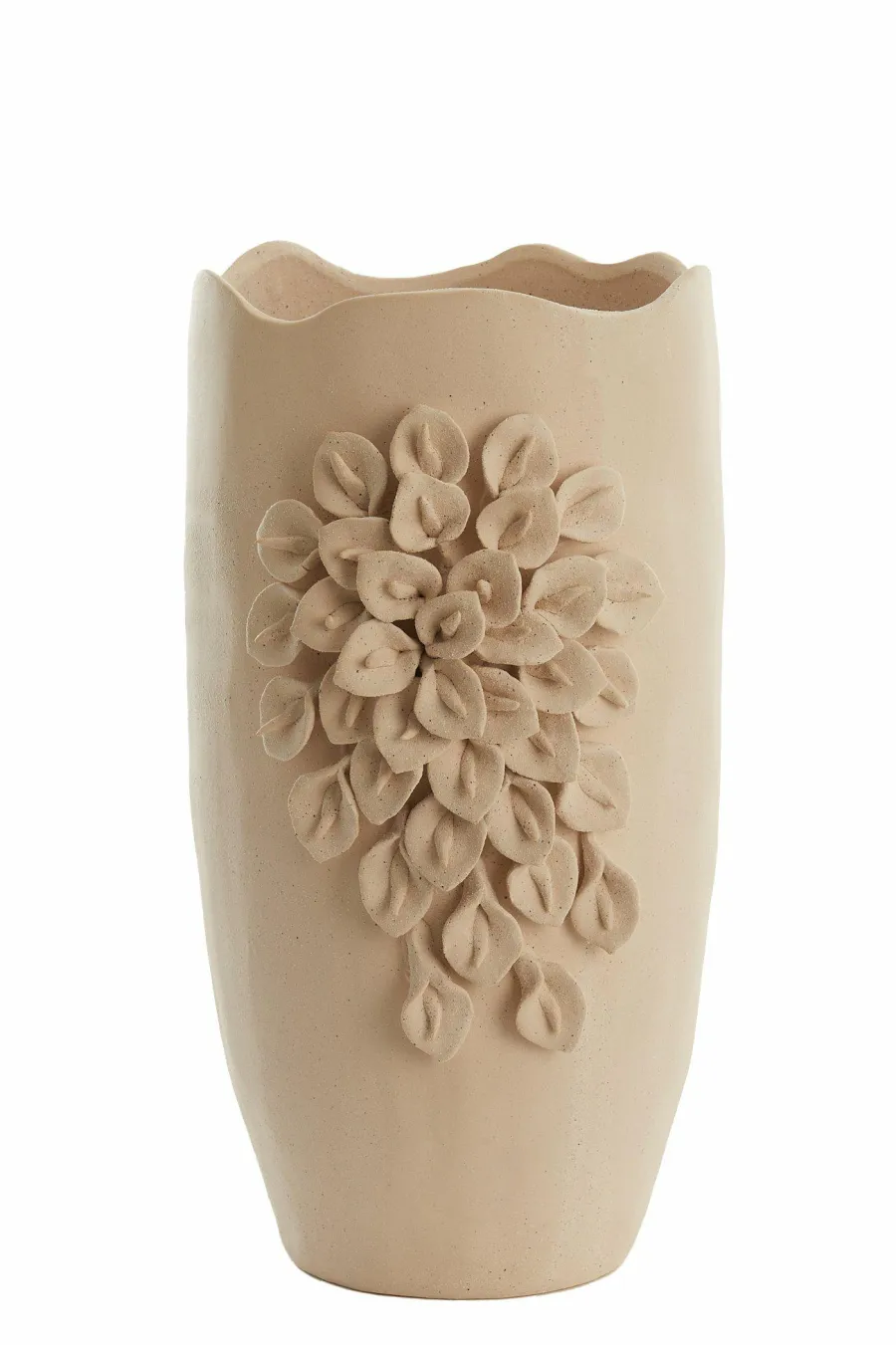 Light en Living Vaas deco 31,5X27X50 cm AMIATA keramiek mat crème Clearance