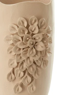 Light en Living Vaas deco 31,5X27X50 cm AMIATA keramiek mat crème Clearance