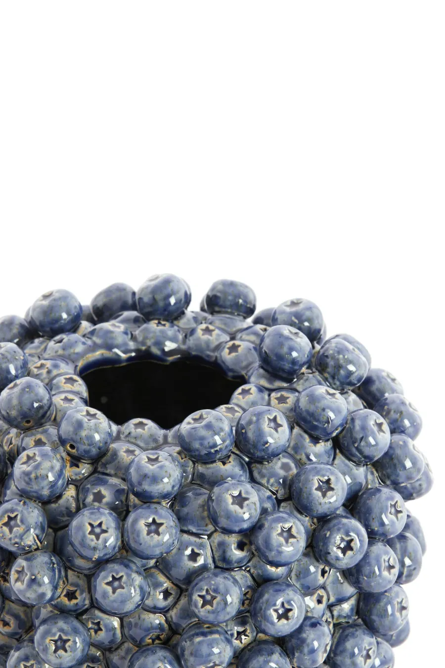 Light en Living Vaas deco Ø25,5x27 cm BERRIES keramiek donkerblauw Best