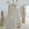 Light en Living Vaas deco 21x7,5x41 cm MAKAHA crème Best