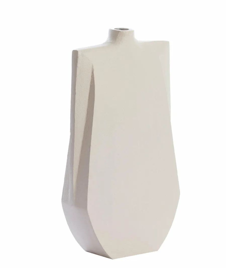 Light en Living Vaas deco 21x7,5x41 cm MAKAHA crème Best
