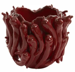 Light en Living Vaas deco 25,5x24,5x20,5 cm PEPPER keramiek rood Discount