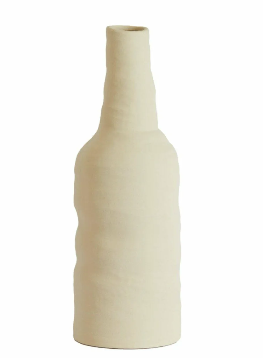 Light en Living Vaas deco Ø14,5x42 cm SESTO keramiek mat crème New