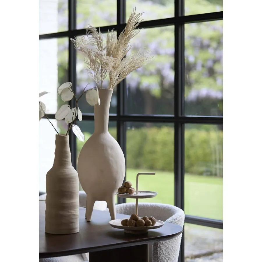 Light en Living Vaas deco Ø14,5x42 cm SESTO keramiek mat crème New