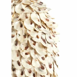 Light en Living Vaas deco Ø26x27 cm UBATE bamboe+schelp crème+bruin Sale