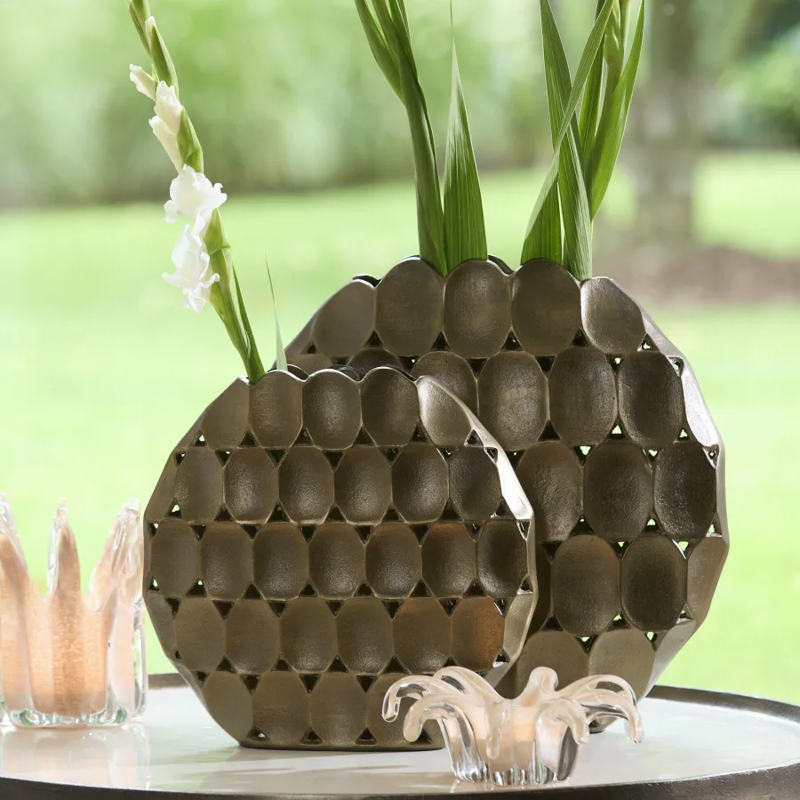 Light en Living Vaas deco 32X9X33 cm ORLAN goud Hot