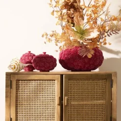 Light en Living Vaas Deco Ø37X21 Cm Coral Rood