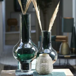 Light en Living Vaas KAELA glas groen - 2 maten Discount